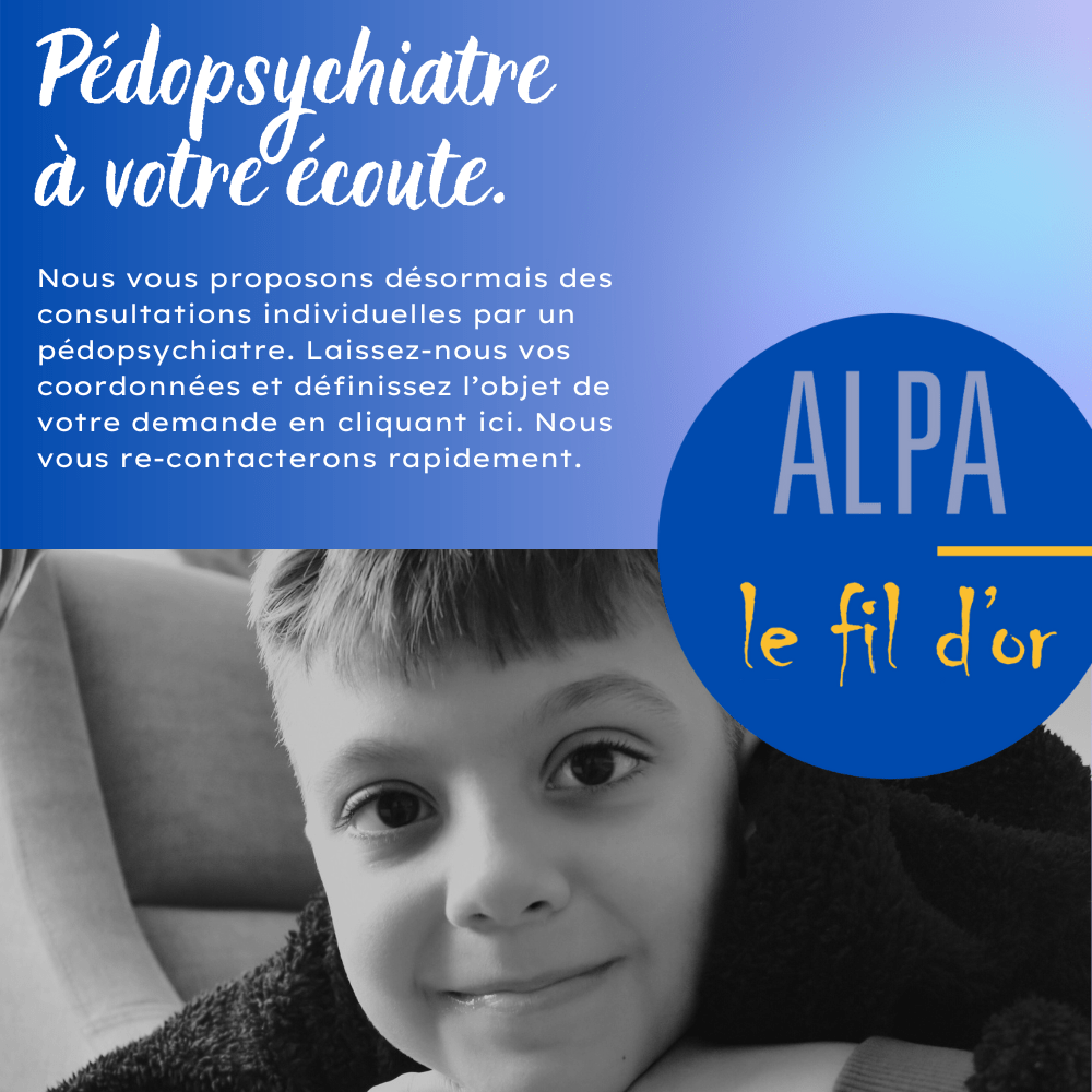 Bannière "Pédopsychiatre à votre écoute".